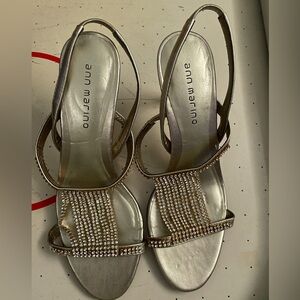 Ann Marino Gold Strappy Sandals